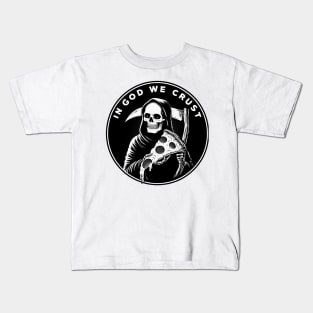 Grim Reaper Pizza Party Tee Kids T-Shirt